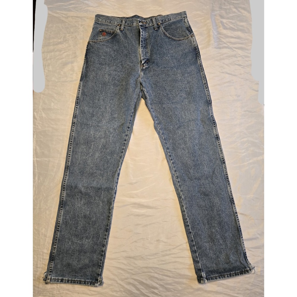 Wrangler 20X Twenty X Denim Men Blue Jeans 36x36 100% Cotton 22MWXVM Cowboy Tall